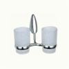 DOUBLE TUMBLER HOLDER WITH GLASS