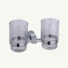 DOUBLE TUMBLER HOLDER WITH GLASS